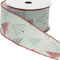 Set of Two White Blue And Red Shatterproof Ribbons