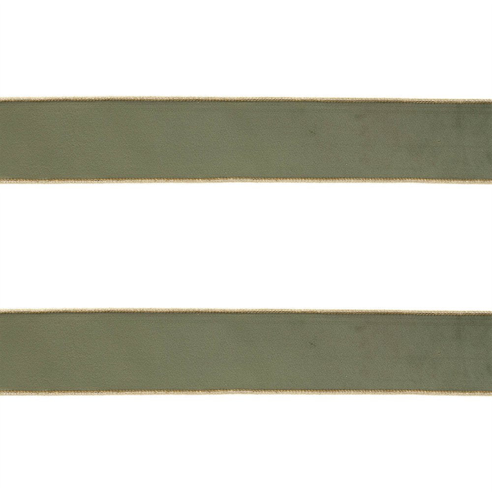 Set of Two Green And Gold Shatterproof Ribbons
