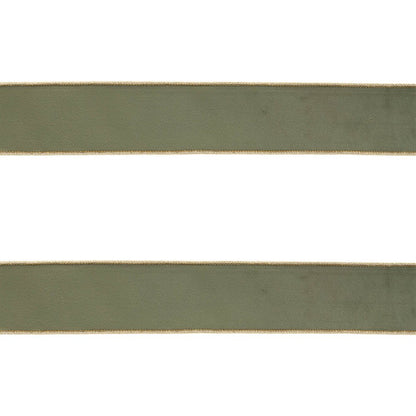 Set of Two Green And Gold Shatterproof Ribbons