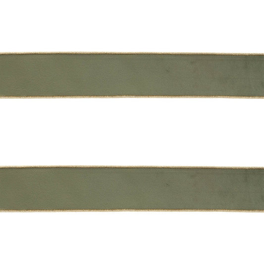 Set of Two Green And Gold Shatterproof Ribbons