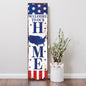 36" Blue Red And White July Fourth Solid Wood Porch Sign