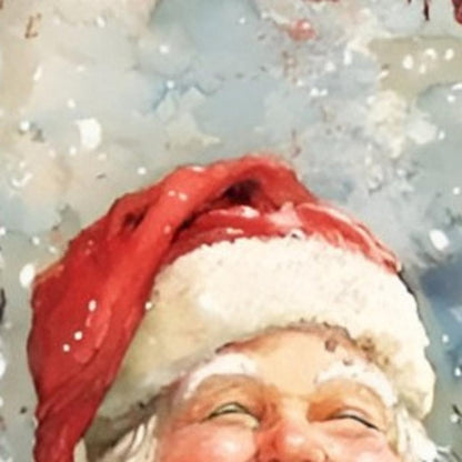 36" Red And White Christmas Santa and Snowman Solid Wood Reversible Porch Sign