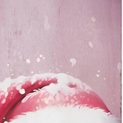 36" Red And White Christmas Santa Solid Wood Porch Sign