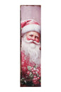 36" Red And White Christmas Santa Solid Wood Porch Sign