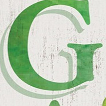 36" Green And White Garden Solid Wood Porch Sign