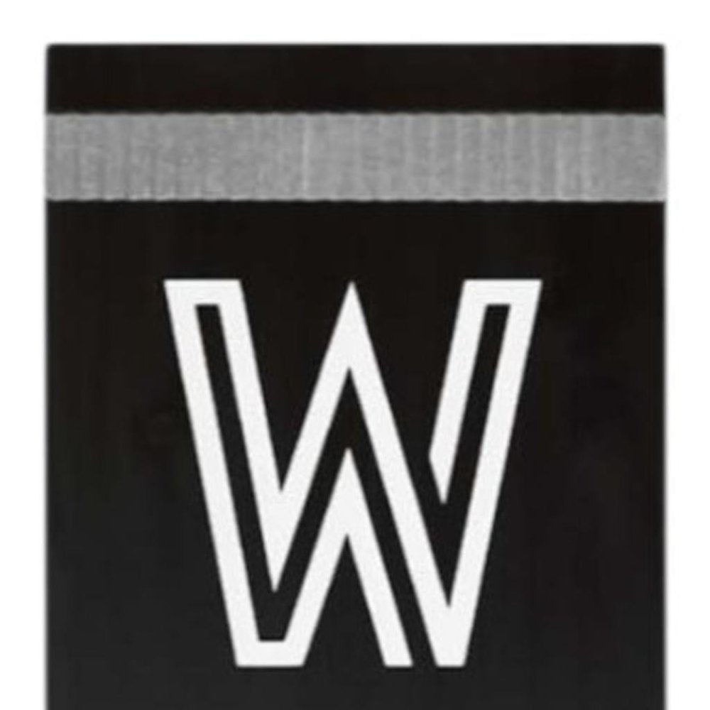 59" Black And White Solid Wood Welcome Reversible Porch Sign