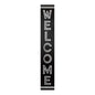 59" Black And White Solid Wood Welcome Reversible Porch Sign