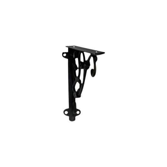 Juego de dos soportes de pared de metal negro de 8"