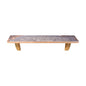 Estante de pared con acento de madera natural y gris de 24"