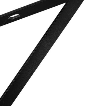 Juego de dos soportes de estante de pared de metal negro de 7"