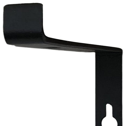 Juego de dos soportes de estante de pared de metal negro de 7"
