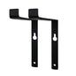 Juego de dos soportes de estante de pared de metal negro de 7"