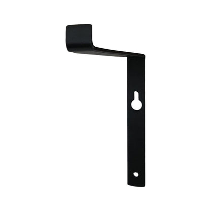 Juego de dos soportes de estante de pared de metal negro de 7"