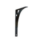 Juego de dos soportes de estante de pared de metal curvo negro de 8"