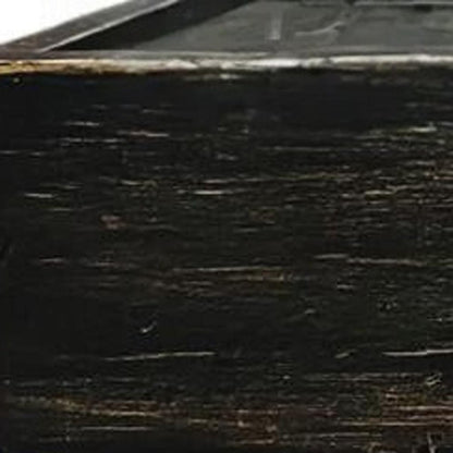 10" Black Distressed Wood Wall Mounted Floating Shelf With LED