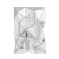 40" Abstract Geometric Faceted Frameless Accent Mirror