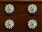 Set of Six Gray Ceramic Drawer Pull Knobs