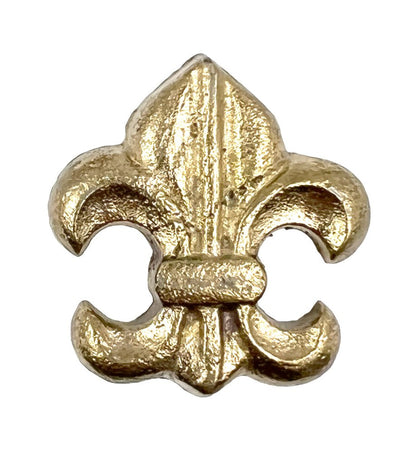 Set of Six Gold Cast Aluminum Fleur De Lis Drawer Pull Knobs