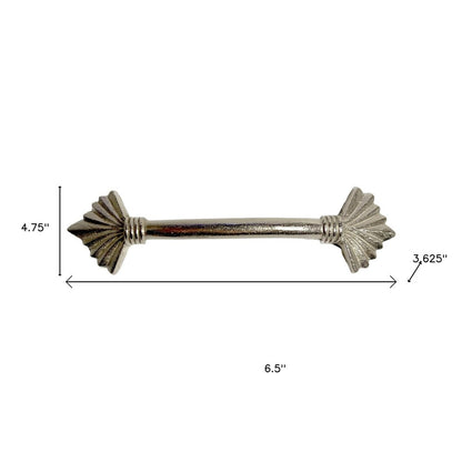 Set of Six Silver Metal Drawer Pull Knobs