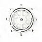 Set of Six Rustic White Iron Captains Wheel Drawer Pull Knobs