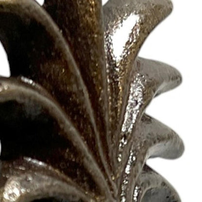 Set of Six Antiqued Bronze Metal Pineapple Drawer Pull Knobs