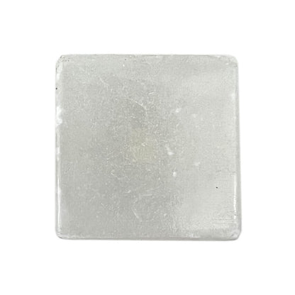Set of Six White Stone Square Drawer Pull Knobs
