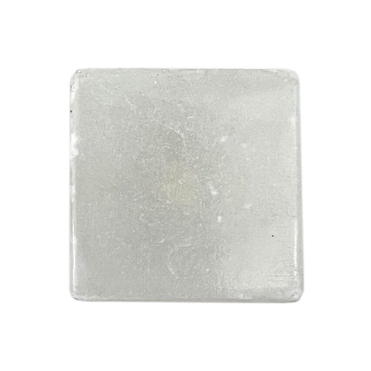 Set of Six White Stone Square Drawer Pull Knobs
