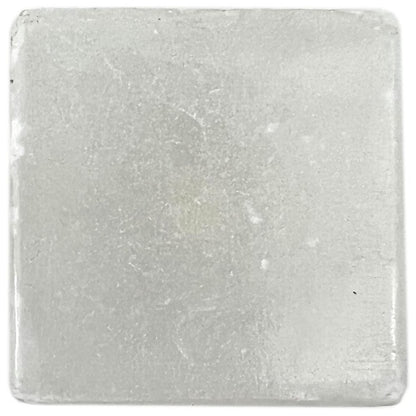 Set of Six White Stone Square Drawer Pull Knobs