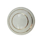 Set of Six White And Gold Geometric Ceramic Drawer Pull Knobs