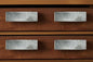 Set of Six Gray Stone Drawer Pull Knobs