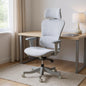 Set of Two Gray Adjustable Height Swivel Rolling Office Chair