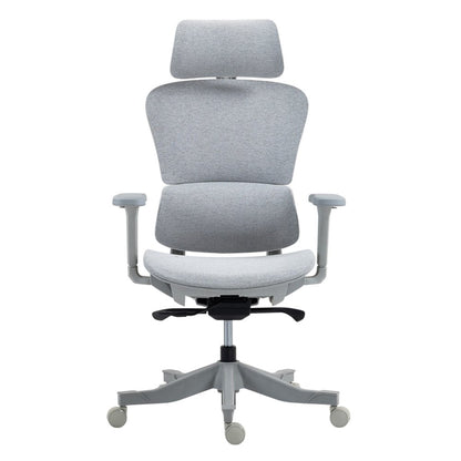 Set of Two Gray Adjustable Height Swivel Rolling Office Chair