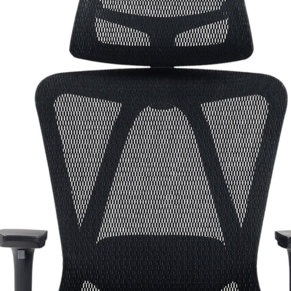 Black Adjustable Height Swivel Rolling Office Chair