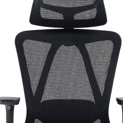 Black Adjustable Height Swivel Rolling Office Chair