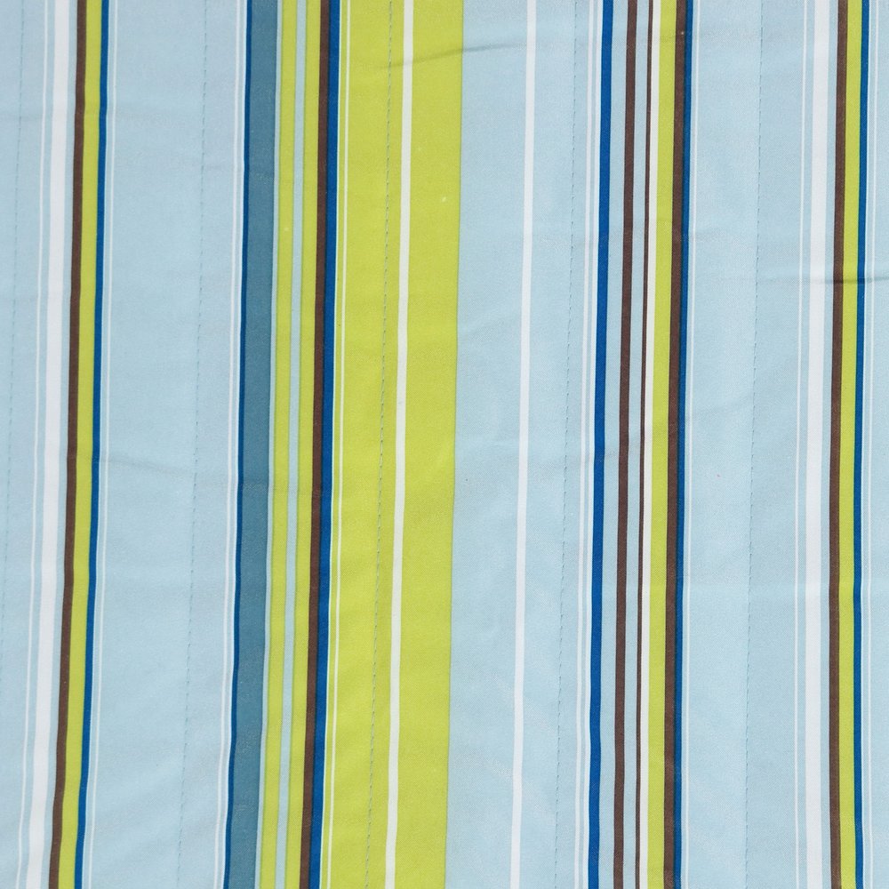 Aqua And Lime Green Striped Double Hammock