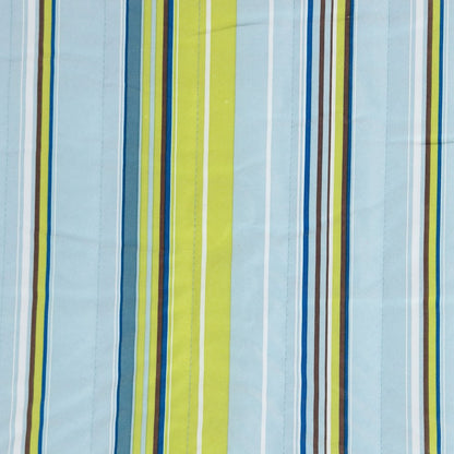 Aqua And Lime Green Striped Double Hammock