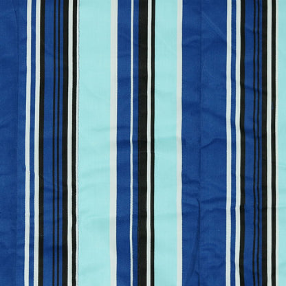 Light Blue And Dark Blue Striped Double Hammock