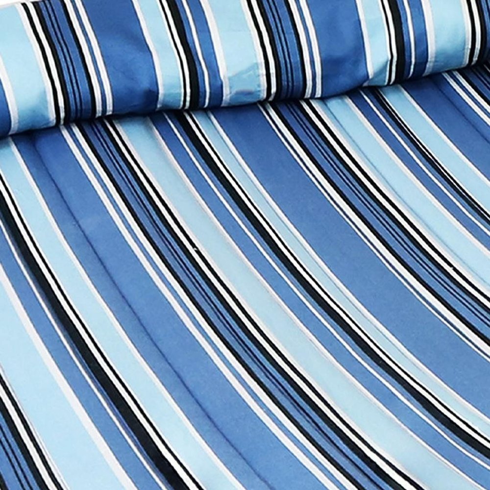 Light Blue And Dark Blue Striped Double Hammock