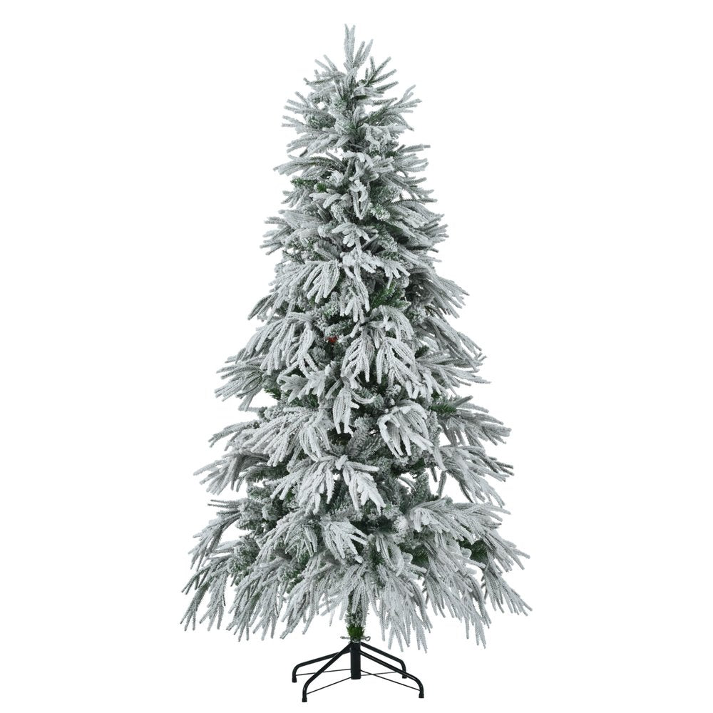 6' Pre Lit Extra Full Frosted Pine Christmas Tree