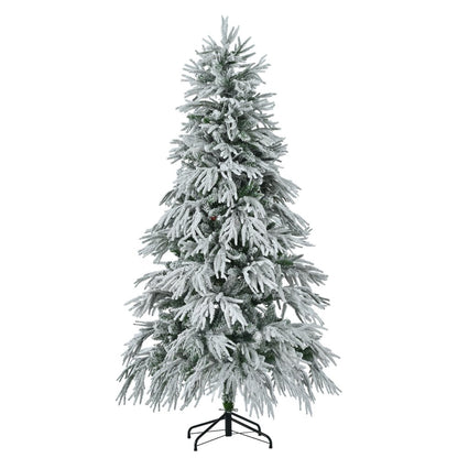 6' Pre Lit Extra Full Frosted Pine Christmas Tree