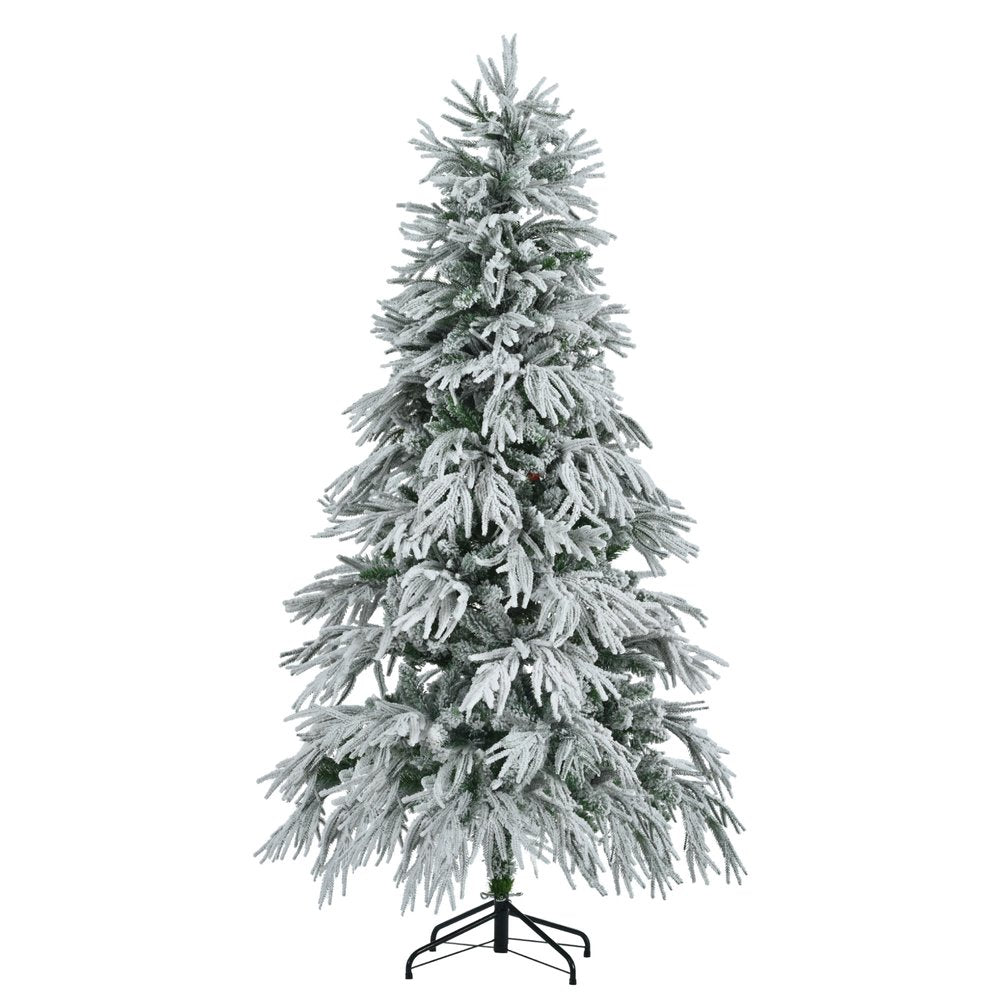6' Pre Lit Extra Full Frosted Pine Christmas Tree