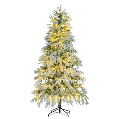 6' Pre Lit Extra Full Frosted Pine Christmas Tree