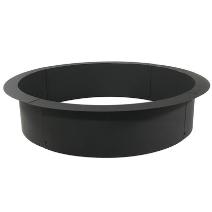 42" Black Steel Wood Burning Round Fire ring