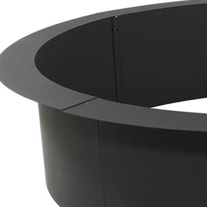 45" Black Steel Wood Burning Round Fire ring