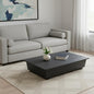 50" Black Aluminum Outdoor Coffee Table