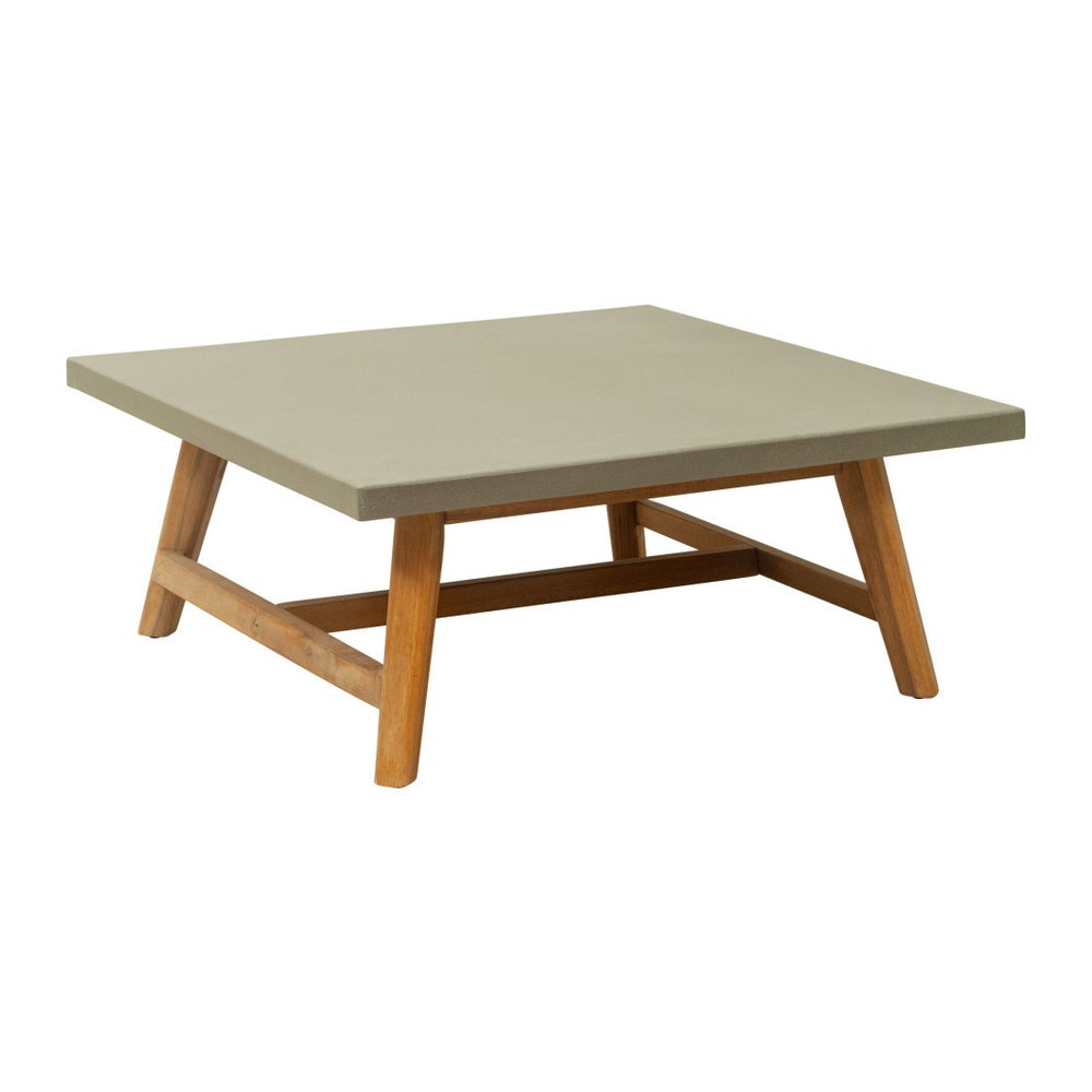36" Gray Concrete Outdoor Coffee Table