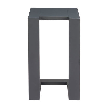 18" Black Aluminum Outdoor Side Table