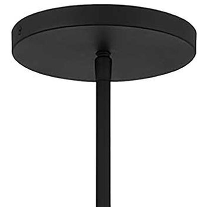 Natural And Black Rattan And Metal LED Dimmable Barrel Outdoor Hanging Pendent Light