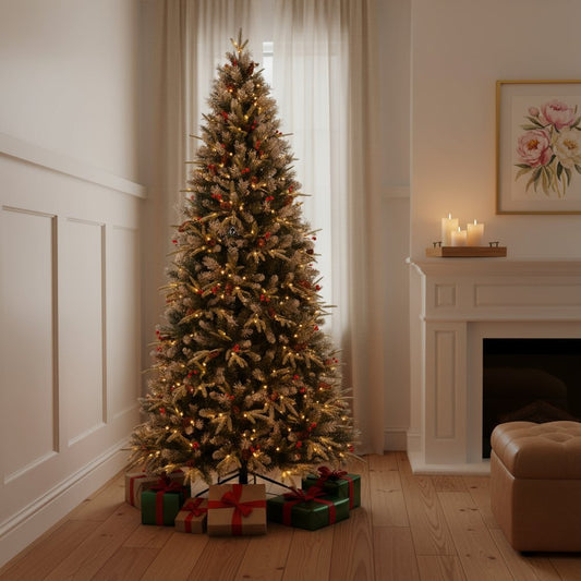 7' Pre Lit Full Fir Christmas Tree