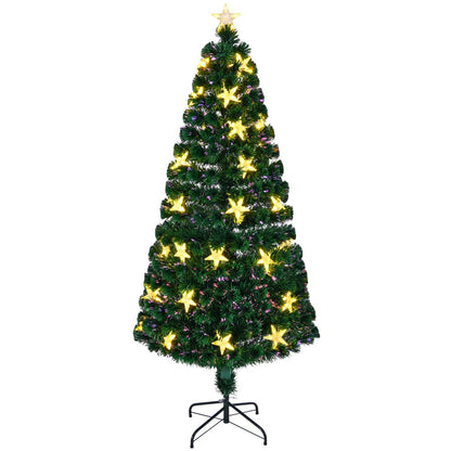 7' Pre Lit Full Spruce Christmas Tree With Decorations